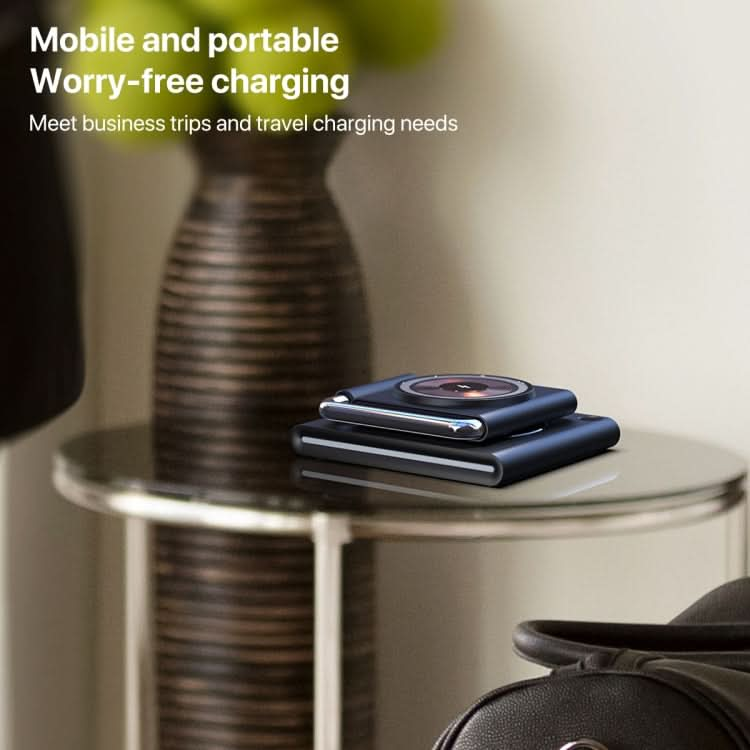 KTM8 15W 3 in 1 Portable Folding Magnetic Wireless Charger