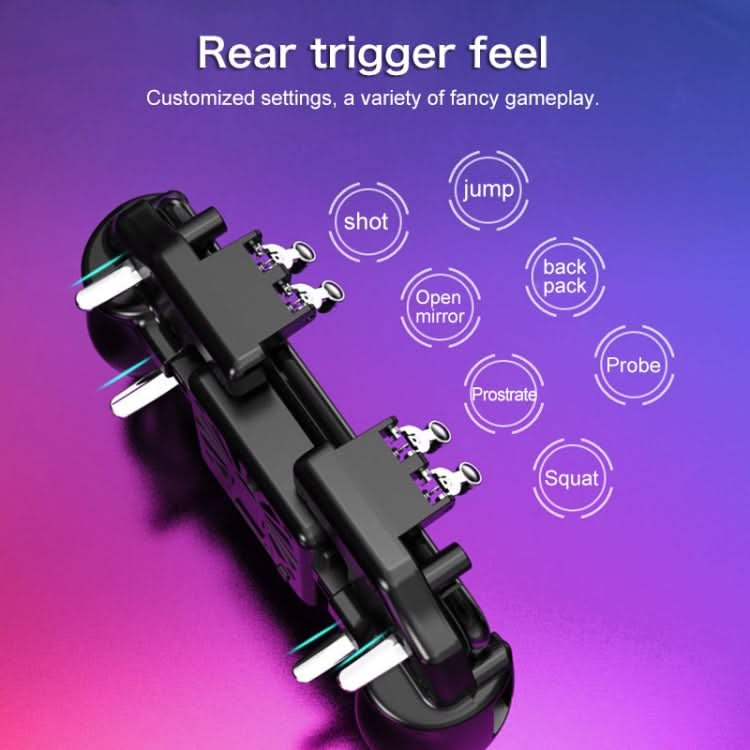 M10 Six-finger Linkage Multi-function Mobile Phone Gamepad with Bracket, Suitable for 4.7-6.5 inch Mobile Phones