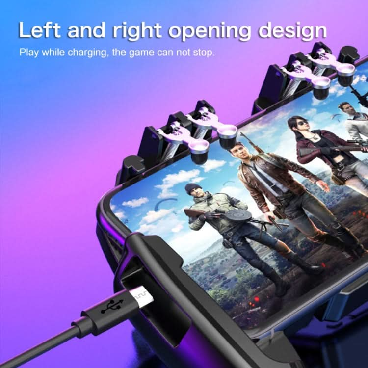 M10 Six-finger Linkage Multi-function Mobile Phone Gamepad with Bracket, Suitable for 4.7-6.5 inch Mobile Phones