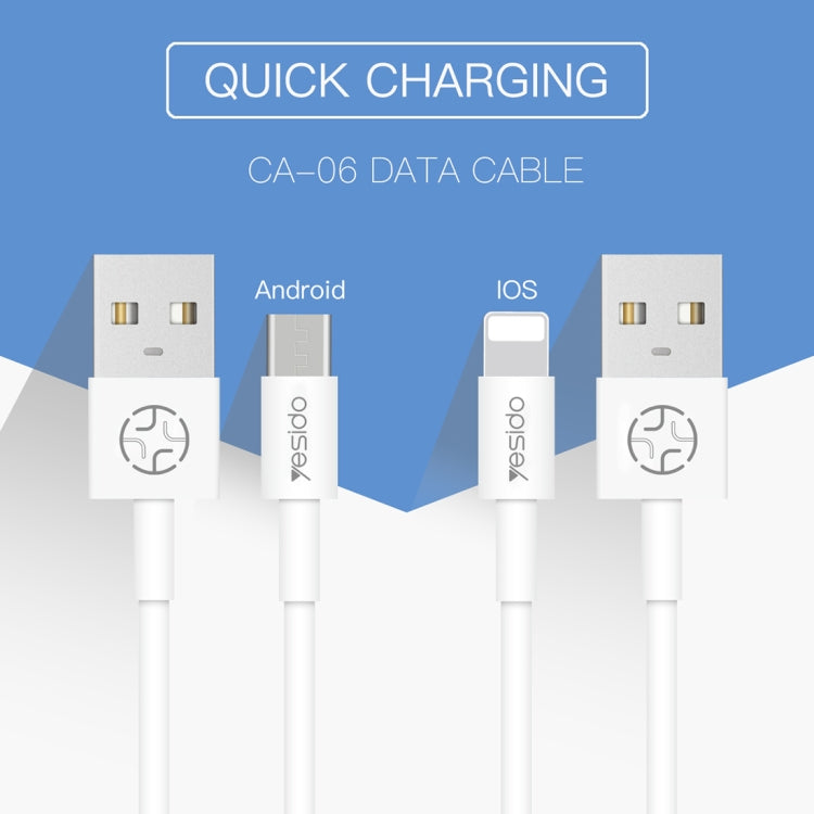 Yesido CA22 2A USB to Micro Charging Cable, Length: 1.2m