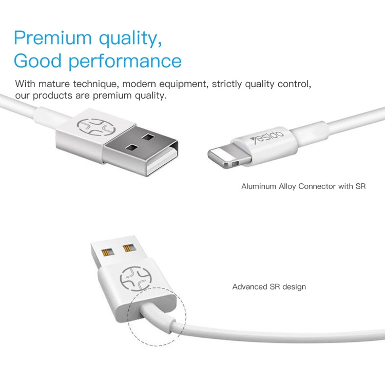 Yesido CA22 2A USB to Micro Charging Cable, Length: 1.2m