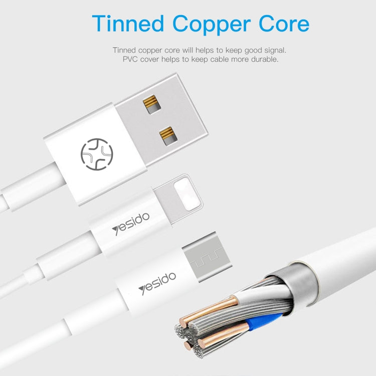 Yesido CA22 2A USB to Micro Charging Cable, Length: 1.2m My Store