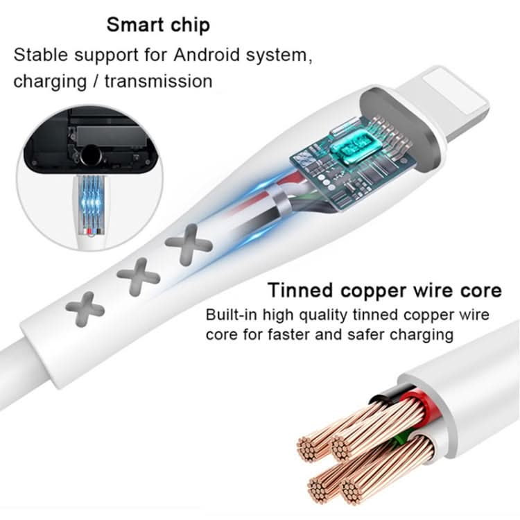 Yesido CA26 2.4A USB to 8 Pin Charging Cable, Length: 1m