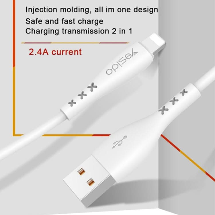 Yesido CA26 2.4A USB to 8 Pin Charging Cable, Length: 1m