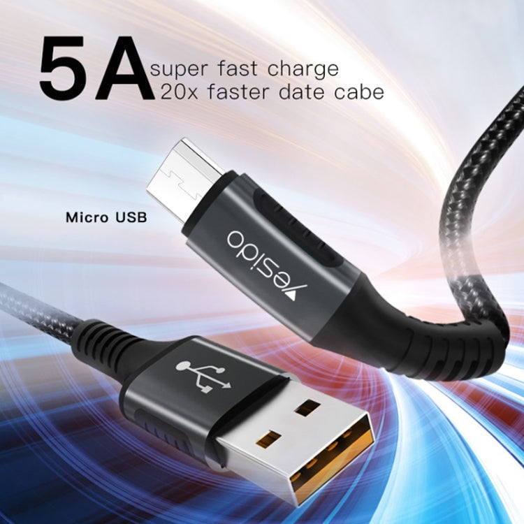 Yesido CA36 5A USB to Micro Charging Cable, Length: 1.2m