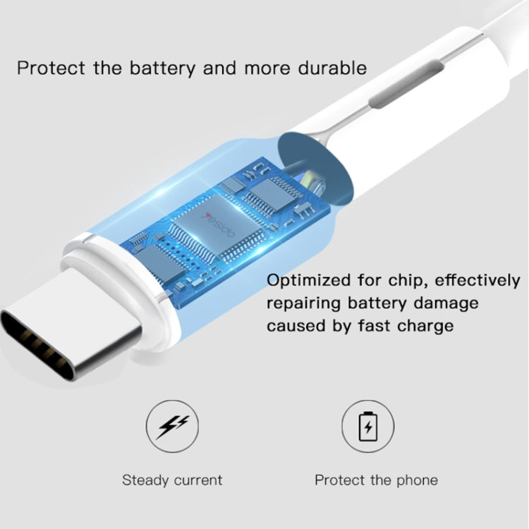 Yesido CA42 2.4A USB to USB-C / Type-C Charging Cable, Length: 1m