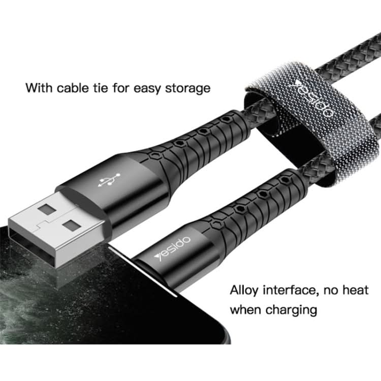 Yesido CA50 2.4A USB to 8 Pin Charging Cable, Length: 2m