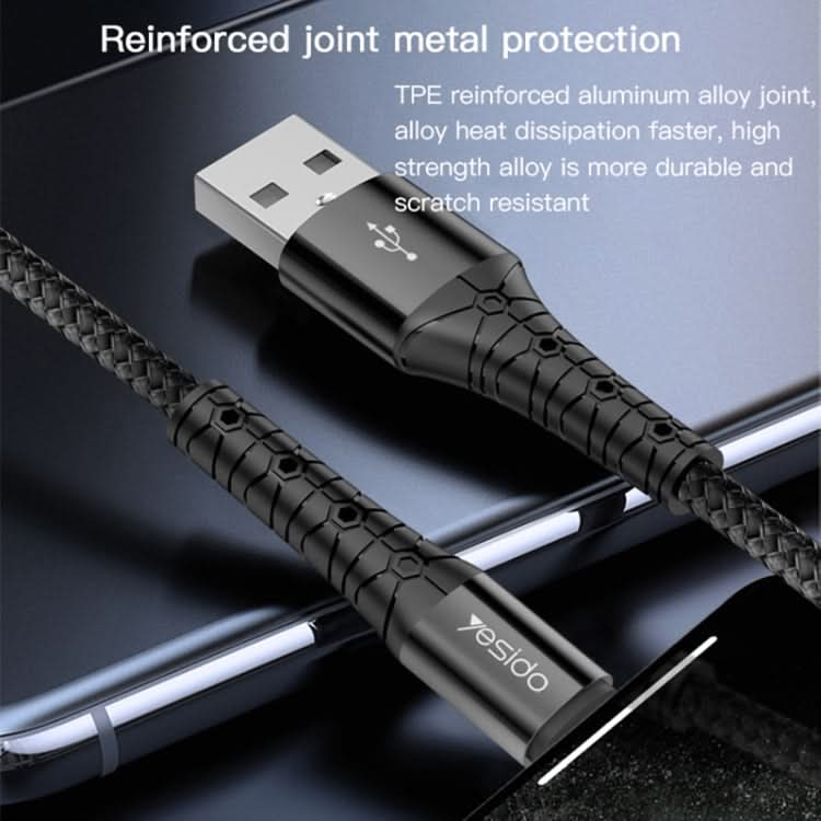 Yesido CA50 2.4A USB to 8 Pin Charging Cable, Length: 2m