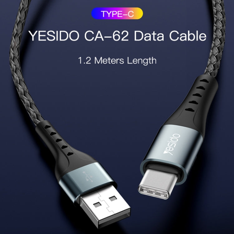 Yesido CA62 2.4A USB to USB-C / Type-C Charging Cable, Length: 1.2m