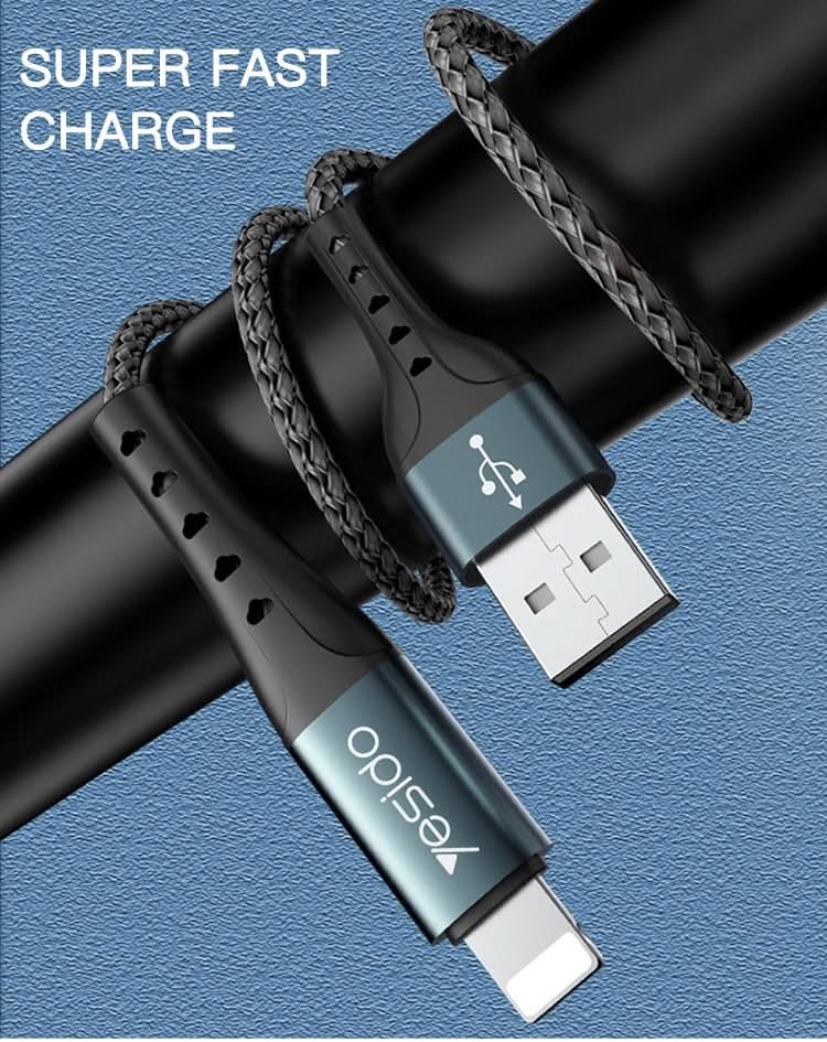 Yesido CA62 2.4A USB to 8 Pin Charging Cable, Length: 1.2m