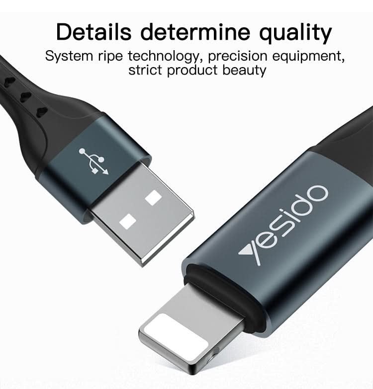 Yesido CA63 2.4A USB to 8 Pin Charging Cable, Length: 2m