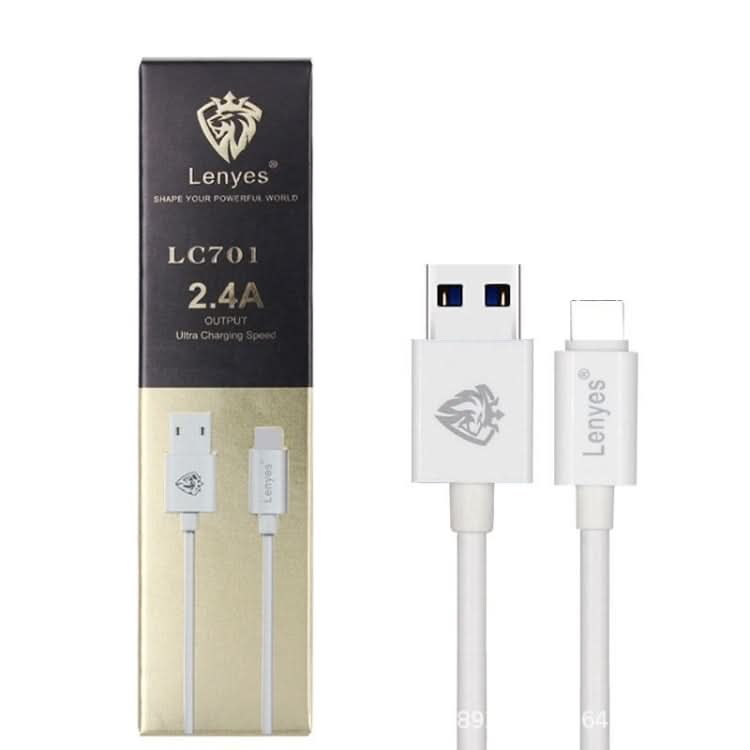 Lenyes LC701 2m 2.0A Output USB to 8 Pin PVC Data Sync Fast Charging Cable