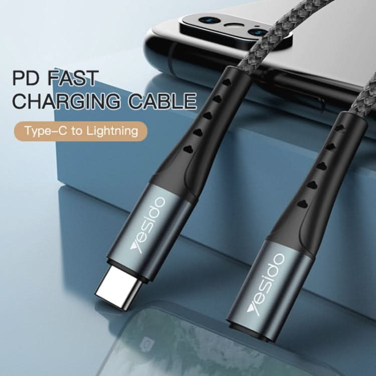 Yesido CA64 2.4A USB-C / Type-C to 8 Pin Charging Cable, Length: 1.2m