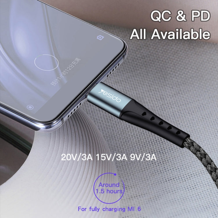 Yesido CA67 3A PD66W USB-C / Type-C to USB-C / Type-C Charging Cable, Length: 2m