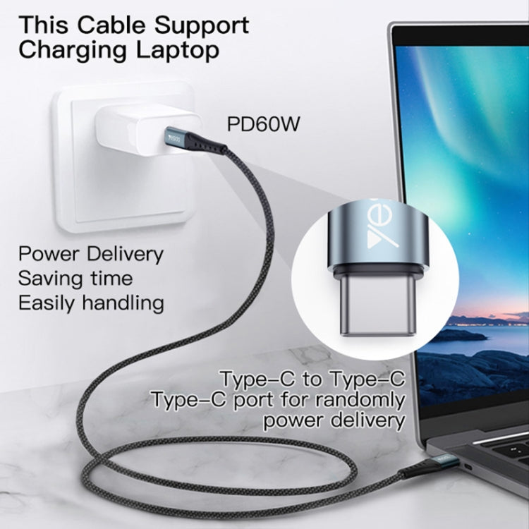 Yesido CA67 3A PD66W USB-C / Type-C to USB-C / Type-C Charging Cable, Length: 2m