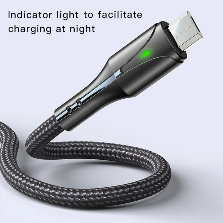 Yesido CA97 2.4A USB to Micro USB Charging Cable with Indicator Light, Length: 1.2m