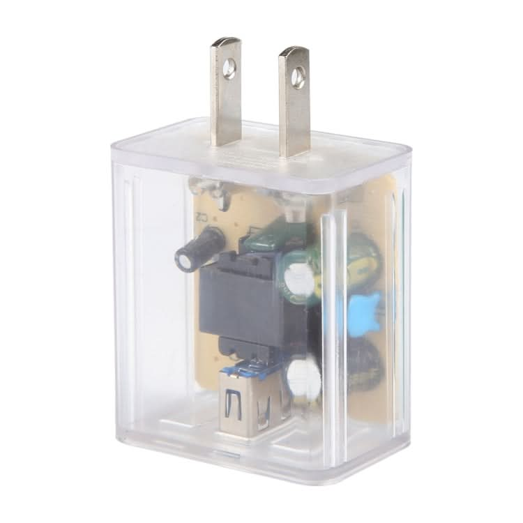 2A USB Transparent Charger, Specification: US Plug