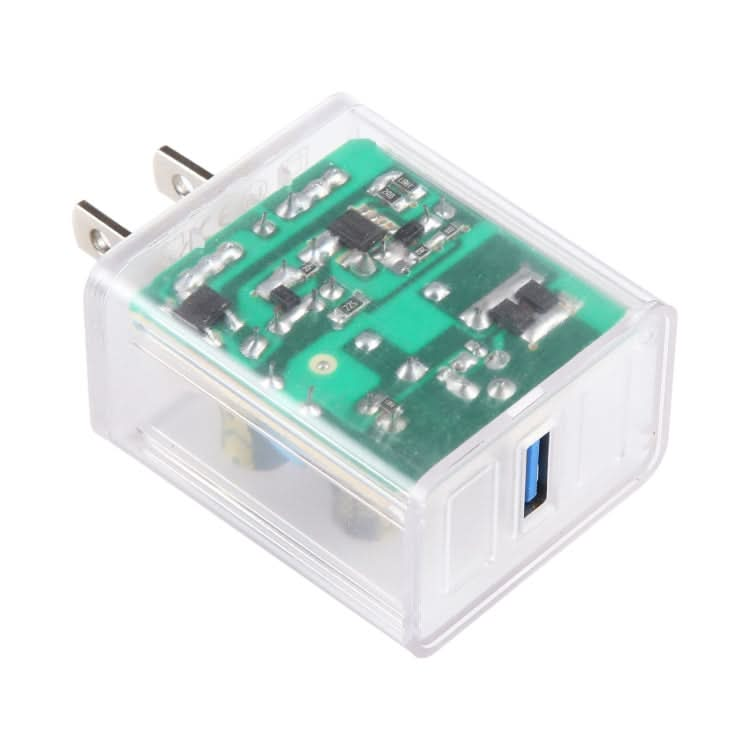 2A USB Transparent Charger, Specification: US Plug