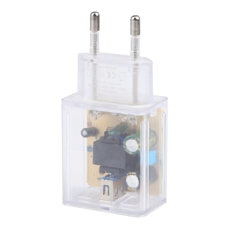 2A USB Transparent Charger, Specification: EU Plug