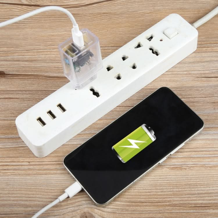 2A USB Transparent Charger, Specification: EU Plug