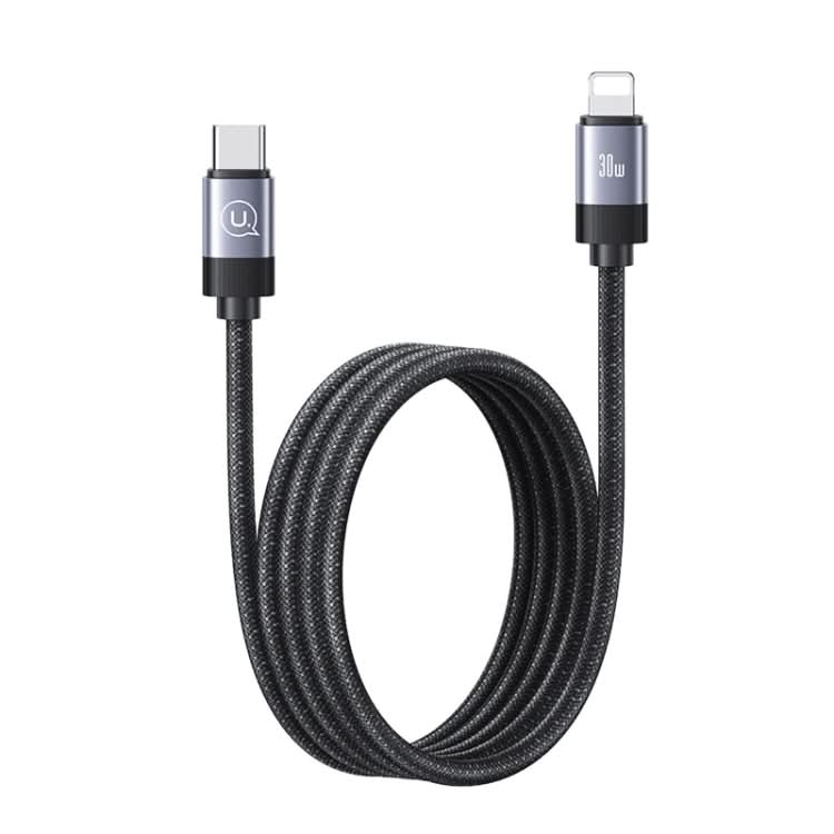 USAMS US-SJ705 Type-C to 8 Pin 30W Fast Charge Magnetic Data Cable, Length: 1m