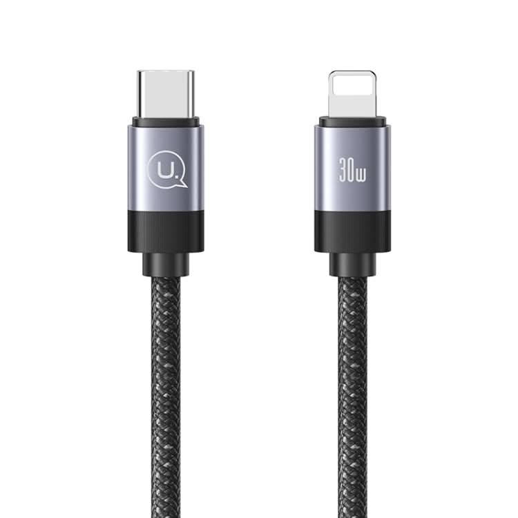 USAMS US-SJ705 Type-C to 8 Pin 30W Fast Charge Magnetic Data Cable, Length: 1m