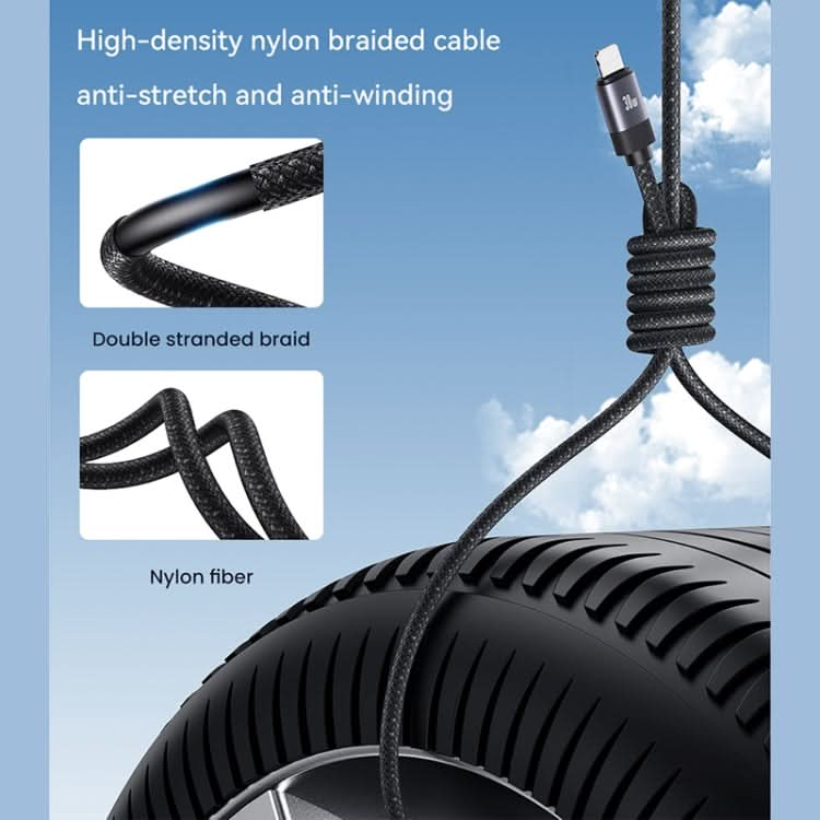 USAMS US-SJ705 Type-C to 8 Pin 30W Fast Charge Magnetic Data Cable, Length: 1m