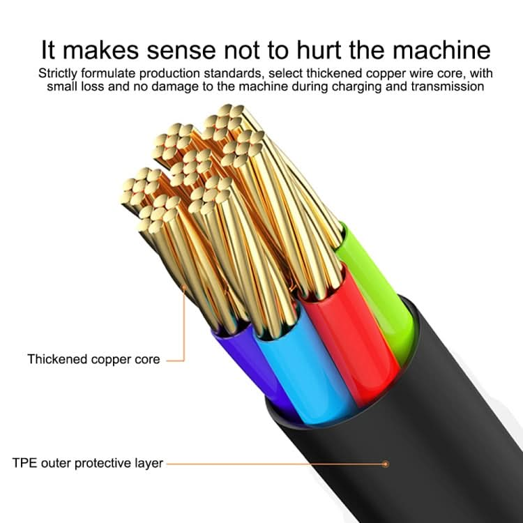 IVON CA87 USB to 8 Pin TPE Fast Charge Data Cable, Cable Length: 1m