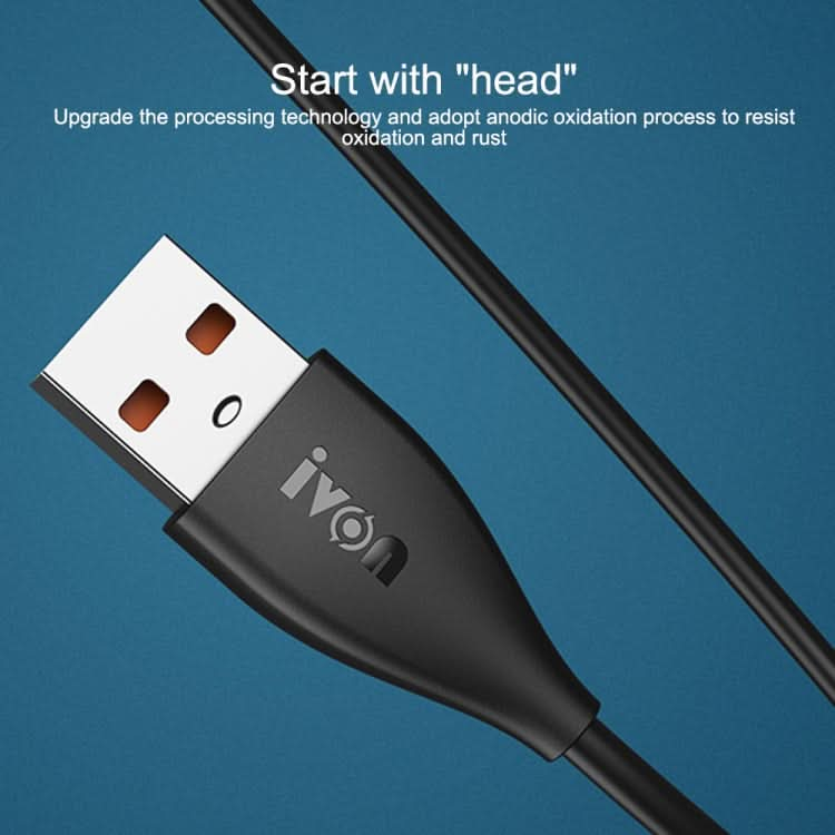 IVON CA87 USB to 8 Pin TPE Fast Charge Data Cable, Cable Length: 1m