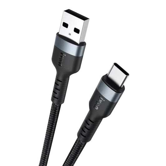 IVON CA88 12W 2.4A USB to USB-C / Type-C Nylon Braid Fast Charge Data Cable, Cable Length: 1m My Store