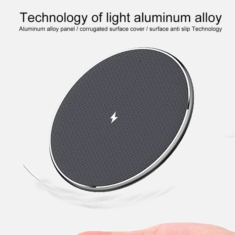 ZEQI W11 10W Smart Cooling Non-slip Aluminum Alloy Wireless Charger