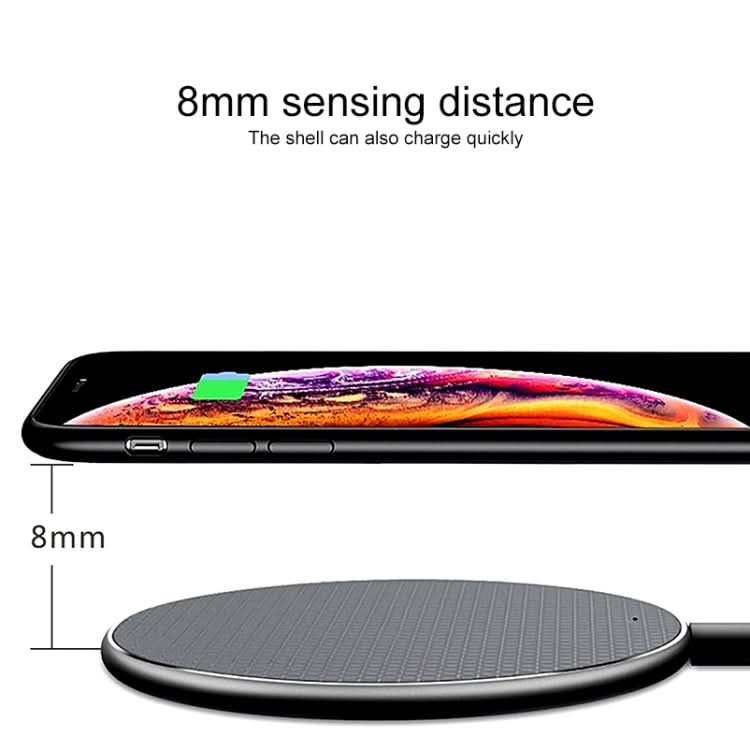 ZEQI W11 10W Smart Cooling Non-slip Aluminum Alloy Wireless Charger