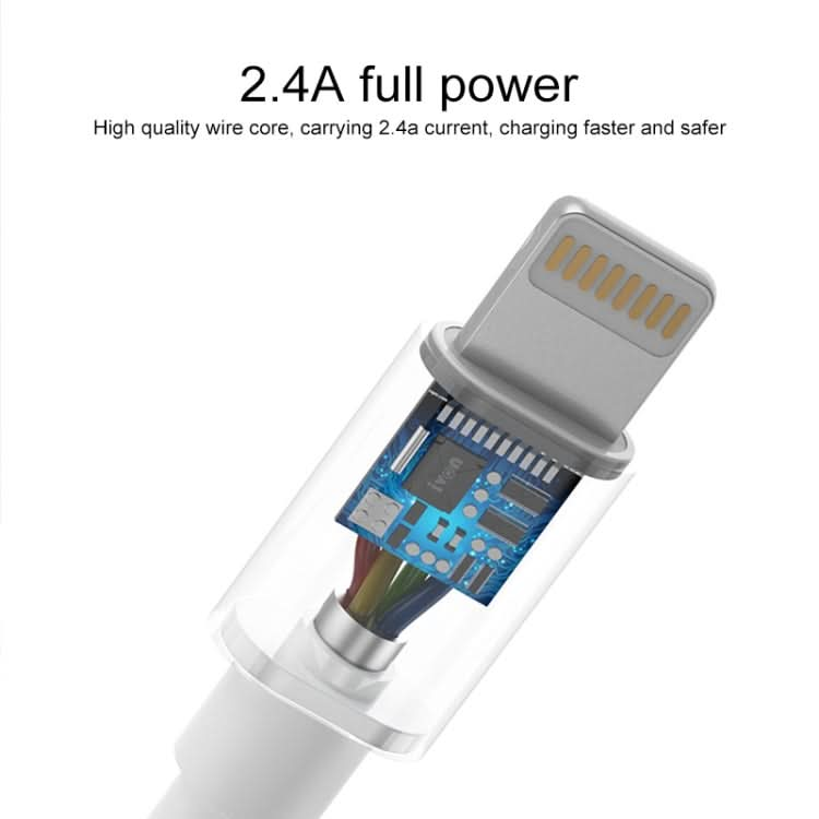 IVON CA73 2.4A 8 Pin Fast Charging Data Cable, Length: 2m