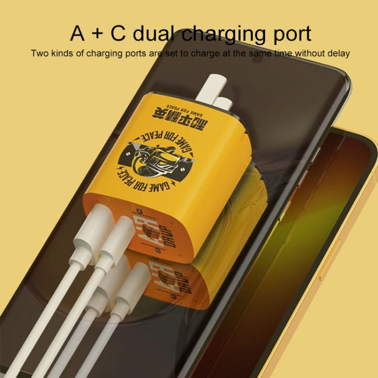 ROCK T42 PD 20W USB + TypeC / USB-C Dual Ports Fast Charging Travel Charger, CN Plug