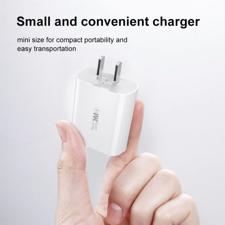 WK WP-U69i2.0A Speed Mini USB Charger + USB to 8 Pin Data Cable, Plug Type: US Plug