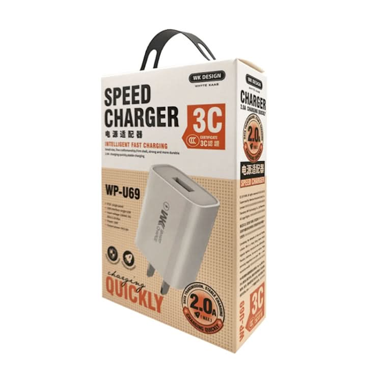 WK WP-U69 2.0A Speed Mini USB Charger, Plug Type: US Plug