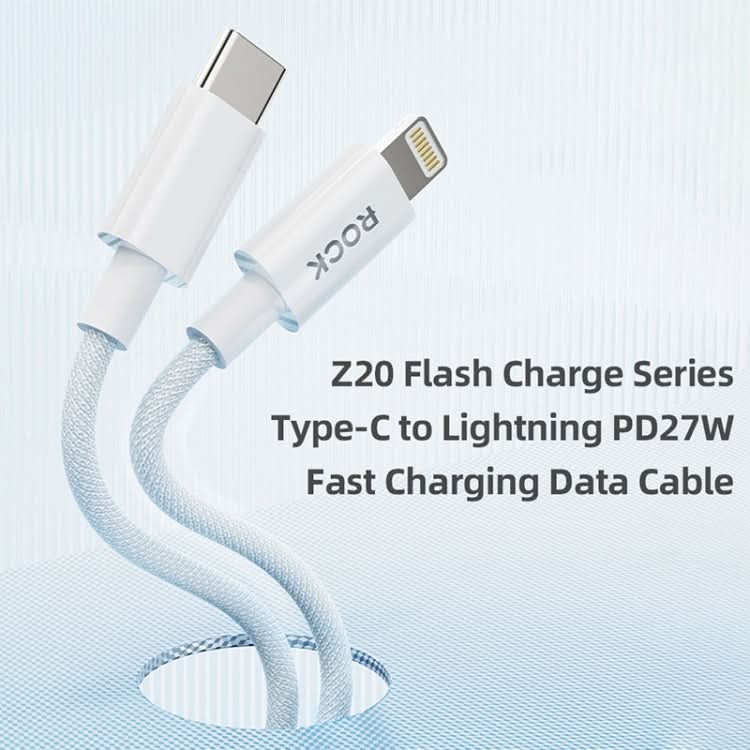 ROCK Z20 1m PD27W USB-C / Type-C to 8 Pin Fast Charging Data Cable