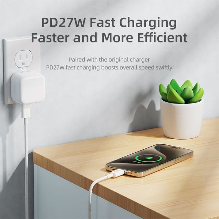 ROCK Z20 1m PD27W USB-C / Type-C to 8 Pin Fast Charging Data Cable