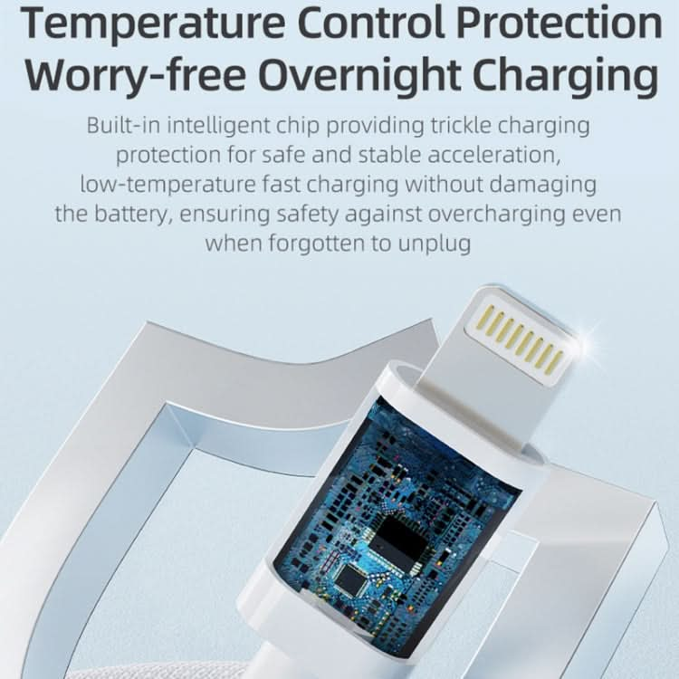 ROCK Z20 1m PD27W USB-C / Type-C to 8 Pin Fast Charging Data Cable