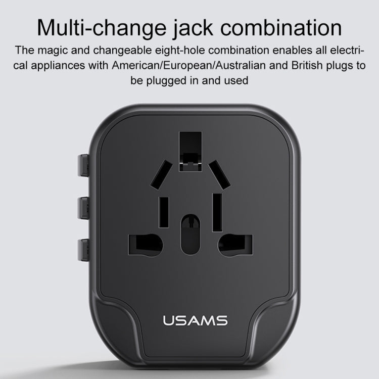 USAMS US-CC173 T55 12W Universal Multi Plug Travel Charger