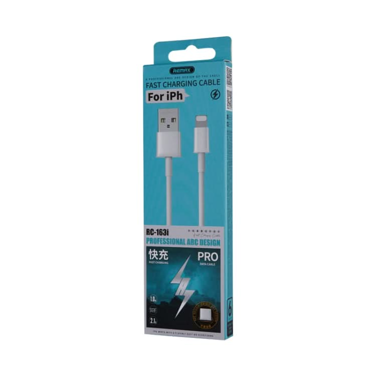 Remax RC-163i 2.1A 8 Pin Fast Charging Pro Data Cable, Length: 1m