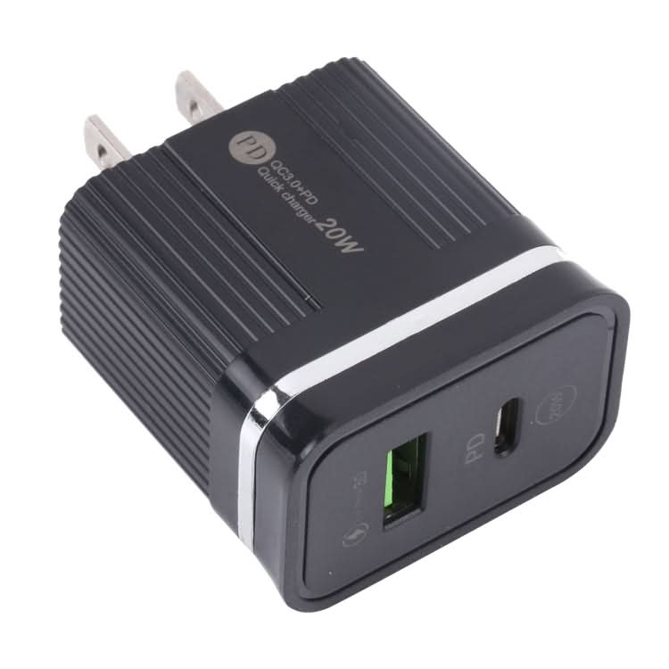 46-A2C2 20W PD + QC3.0 USB Multifunction Fast Charger,US Plug