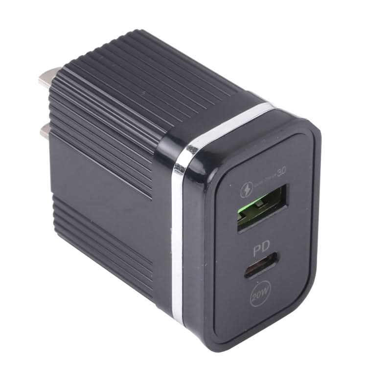 46-A2C2 20W PD + QC3.0 USB Multifunction Fast Charger,US Plug