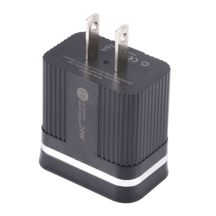 46-A2C2 20W PD + QC3.0 USB Multifunction Fast Charger,US Plug