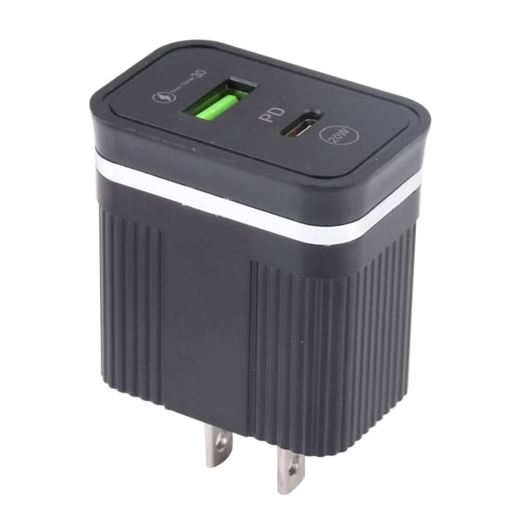 46-A2C2 20W PD + QC3.0 USB Multifunction Fast Charger,US Plug