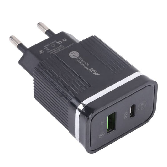 46-A2C2 20W PD + QC3.0 USB Multifunction Fast Charger£¬EU Plug