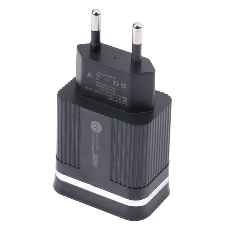 46-A2C2 20W PD + QC3.0 USB Multifunction Fast Charger£¬EU Plug