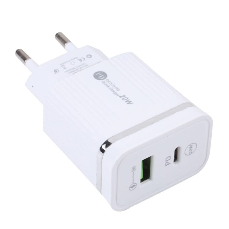 46-A2C2 20W PD + QC3.0 USB Multifunction Fast Charger£¬EU Plug