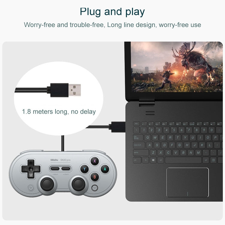 8Bitdo SN30 PRO USB Wired Gamepad Joystick for Swith / Steam / PC