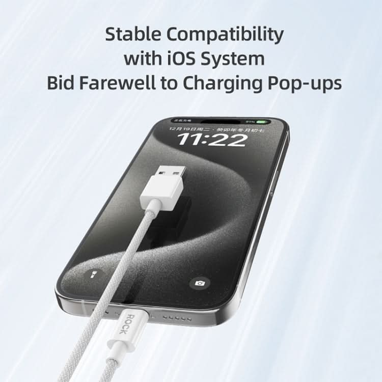 ROCK Z20 1m 2.4A USB to 8 Pin Fast Charging Data Cable